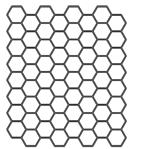 Winckelmans Hexagon dambord/damiere noir/blanc 25 x 25 x 3,8 (op net)