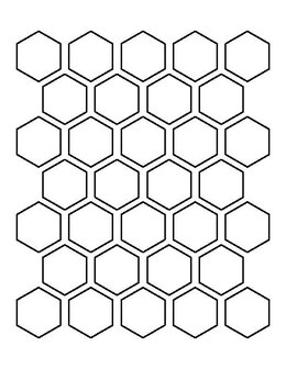 Winckelmans Hexagon Pyrenees speckled 50 x 50 x 5 (op net)