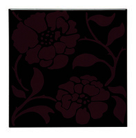 Peony Red on Jet Black 152 x 152