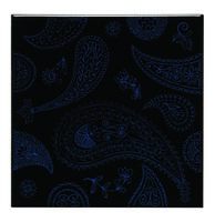 Paisley Blue on Jet Black  152 x 152