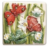 Lily Pond Peacock Butterflies 100 x 100