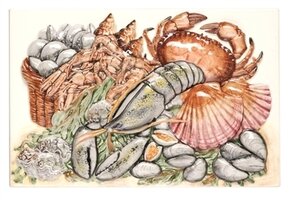 Fruits De Mer Sea Harvest Plaque 300 x 200